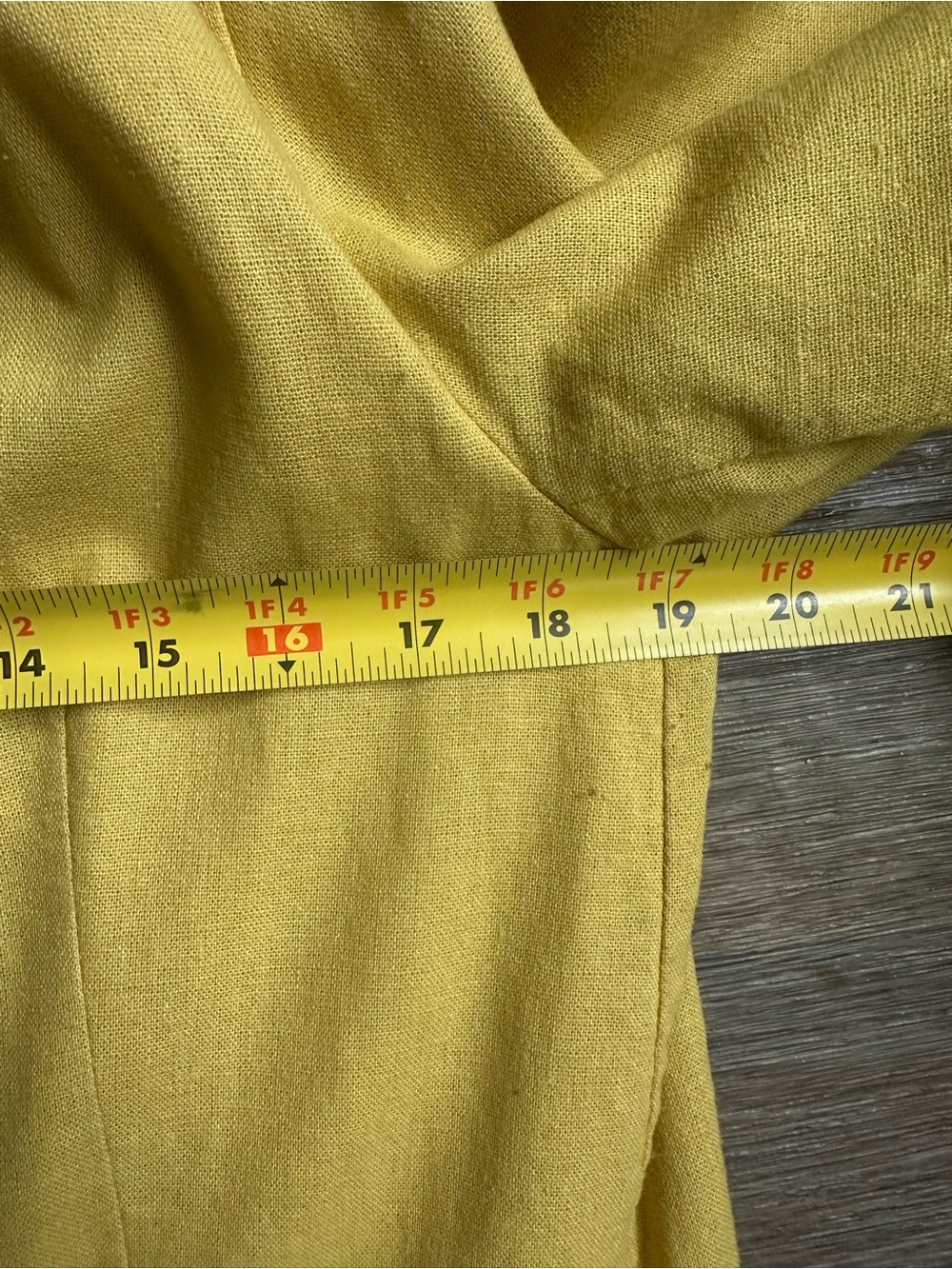 Tahari Mustard Yellow Linen Blend Double Breasted Blazer Jacket Size S - Picture 4 of 6